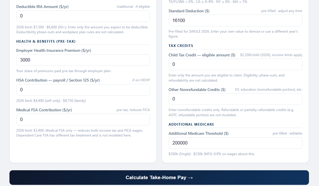 W-2 inputs continued